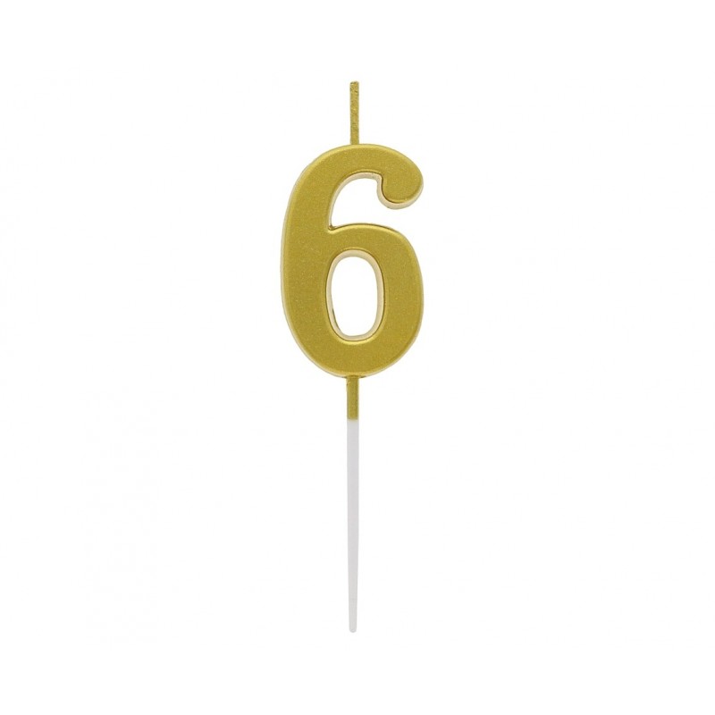 Świeczka cyferka 6- Pik