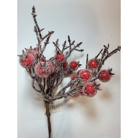 Gałązka Świąteczna- z czerwonymi kulkami