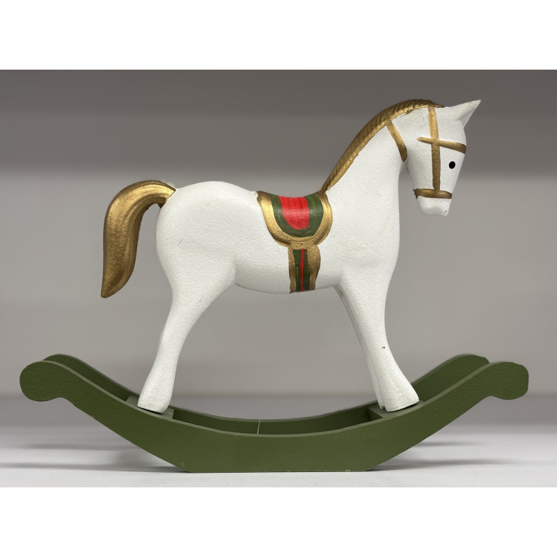 Konik na Biegunach- Biało Zielony