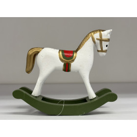 Konik na Biegunach- Biało Zielony