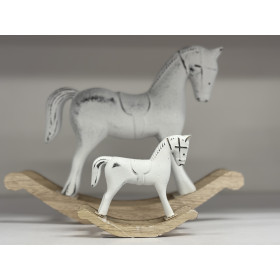 Konik na Biegunach- Biały Przecierany