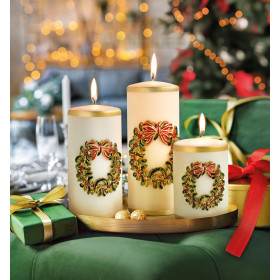 Świeca Walec Średni- Wianek