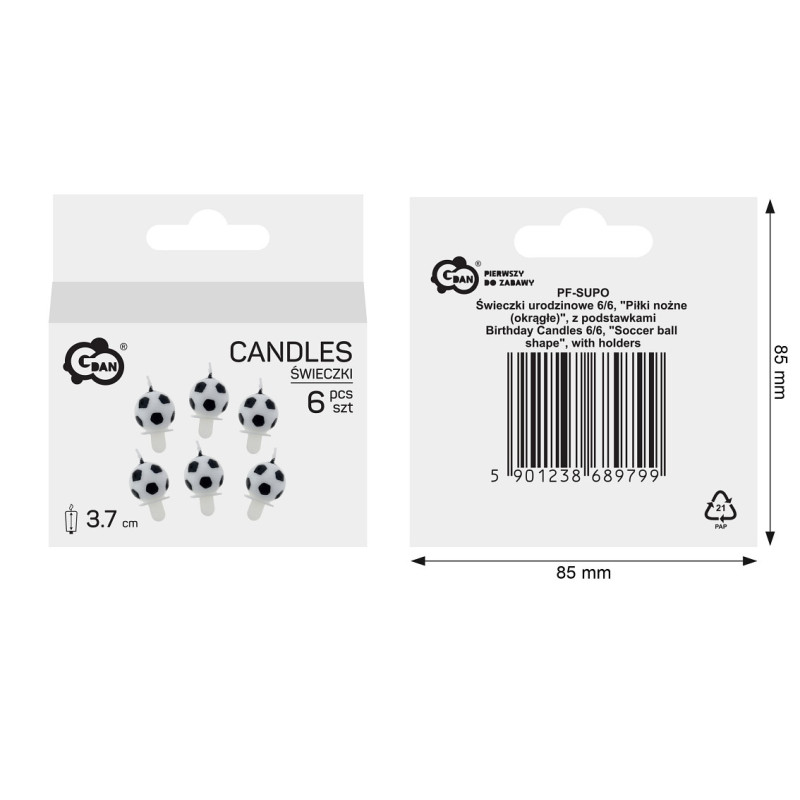 Świeczki Pikery- Piłka