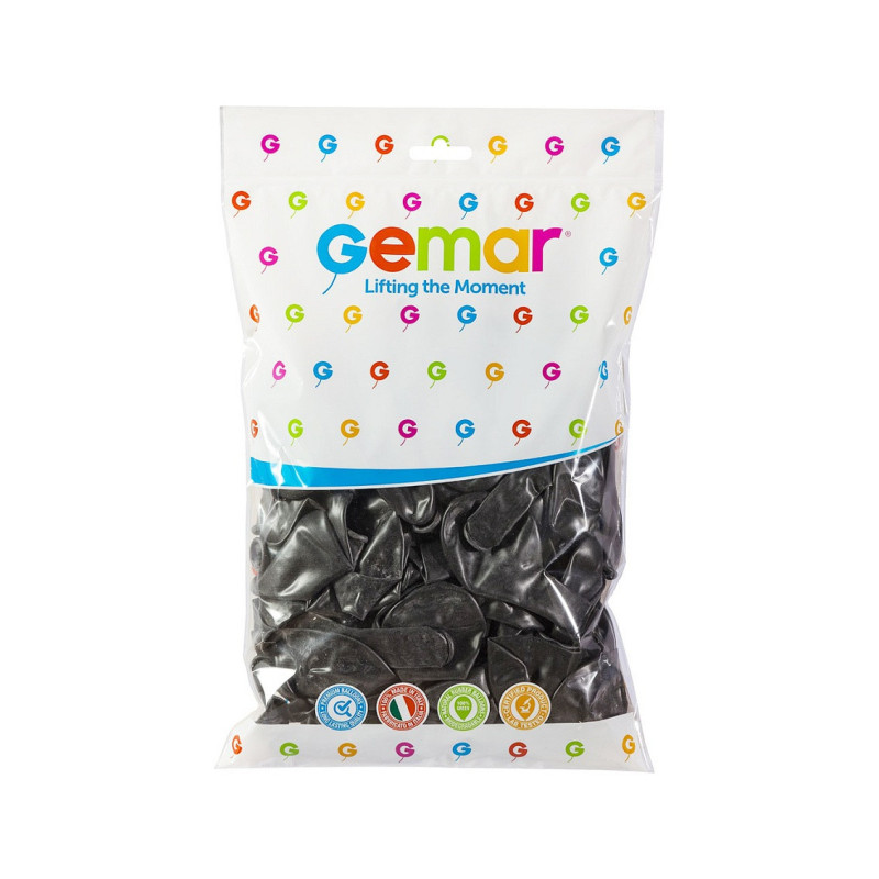 Balon metalizowany czarny 10" Gemar- opak 100 szt. | Eltom Hurtownia