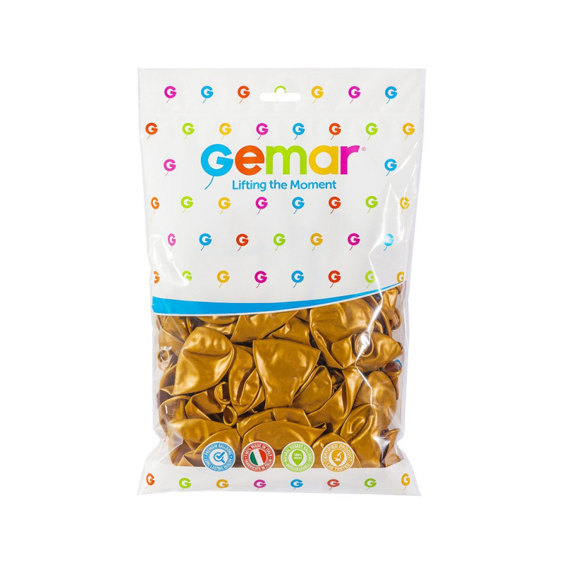 Balon metalizowany złoty 10" Gemar- opak 100 szt. | Eltom Hurtownia