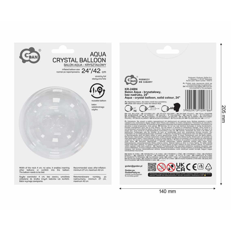 Balon Aqua Kryształowy 24"