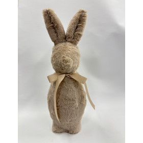 Królik pokryty pluszem- Brązowy 40 cm