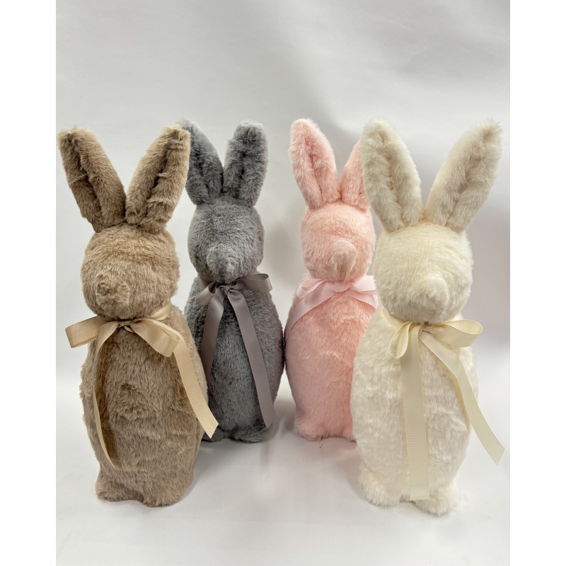 Królik pokryty pluszem- Kremowy 40 cm