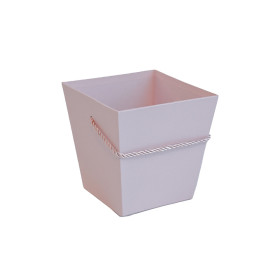 Pudełko Trapez ze Sznurkiem - Jasny Różowy