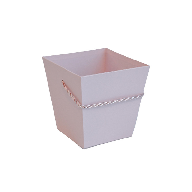 Pudełko Trapez ze Sznurkiem - Jasny Różowy