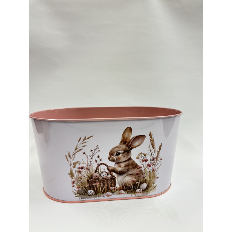 Osłonka Metalowa na Kwiatki- Zajączek