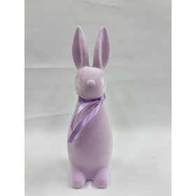Zając flockowany- Fioletowy 30cm