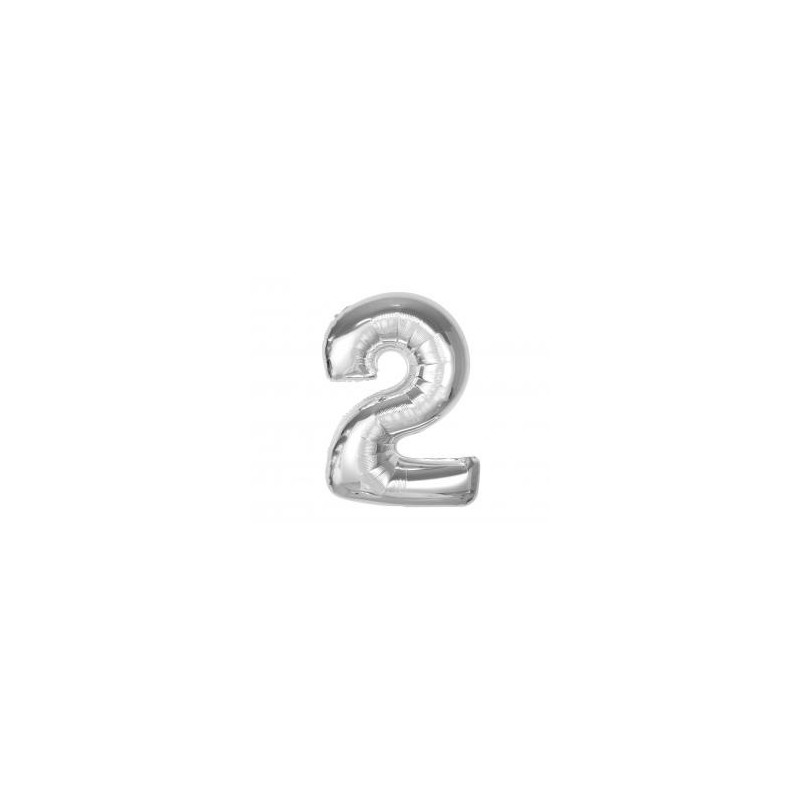 Balon foliowy- Cyferka srebrna 2