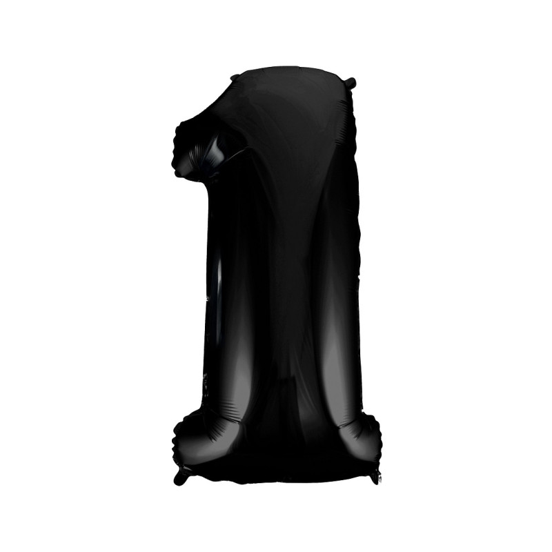 Balon foliowy- Cyferka czarna 1