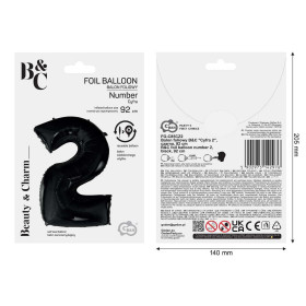 Balon foliowy- Cyferka czarna 2