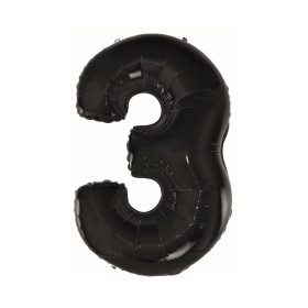 Balon foliowy- Cyferka czarna 3