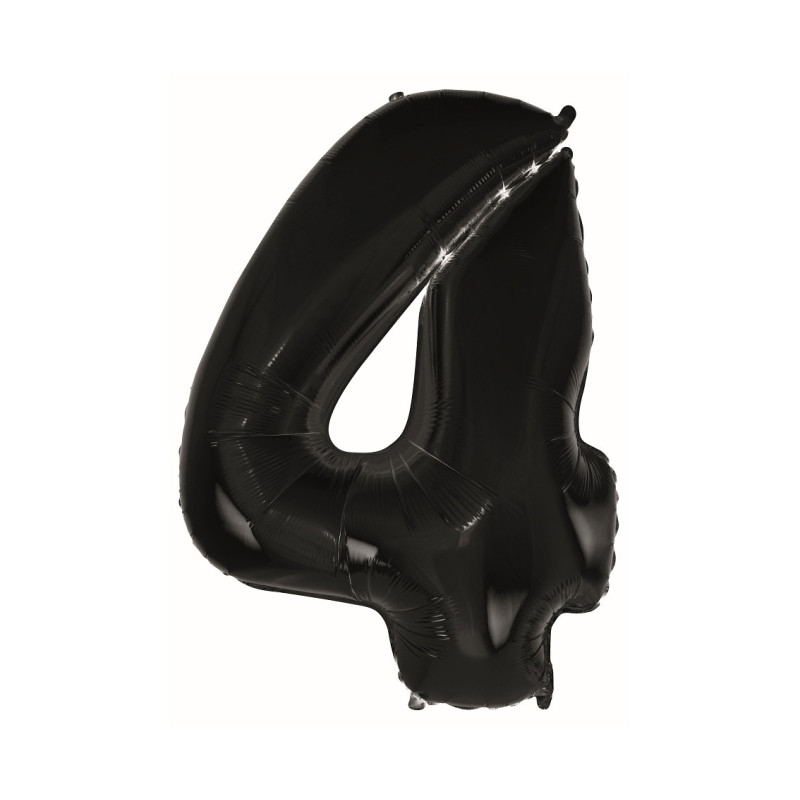 Balon foliowy- Cyferka czarna 4