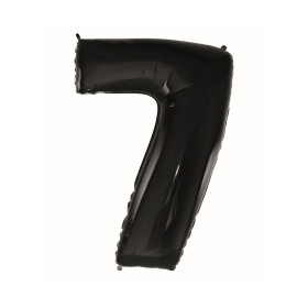 Balon foliowy- Cyferka czarna 7