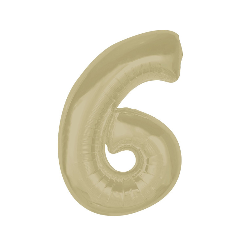 Balon foliowy- Cyferka latte 6