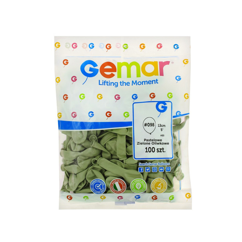Balon Pastel- Zielona Oliwka 12"