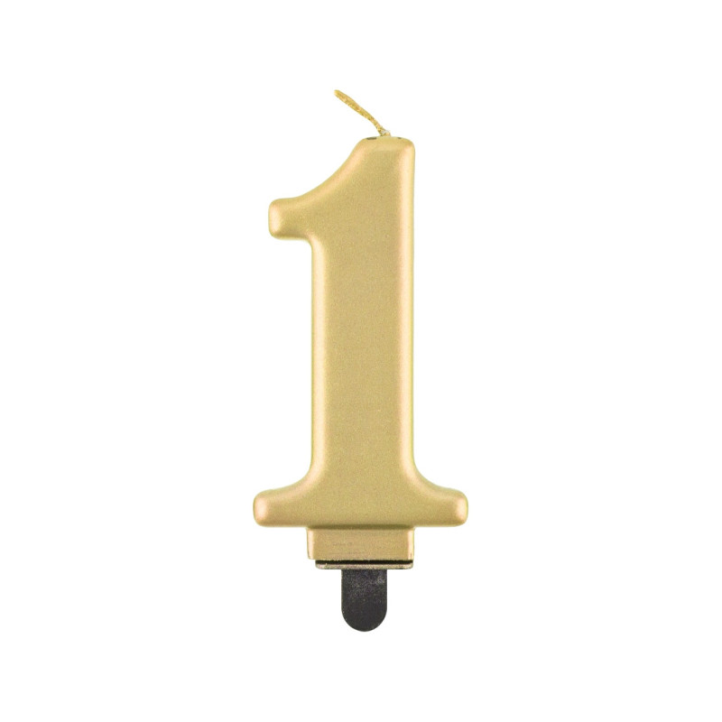 Świeczka Cyferka 1- Złota