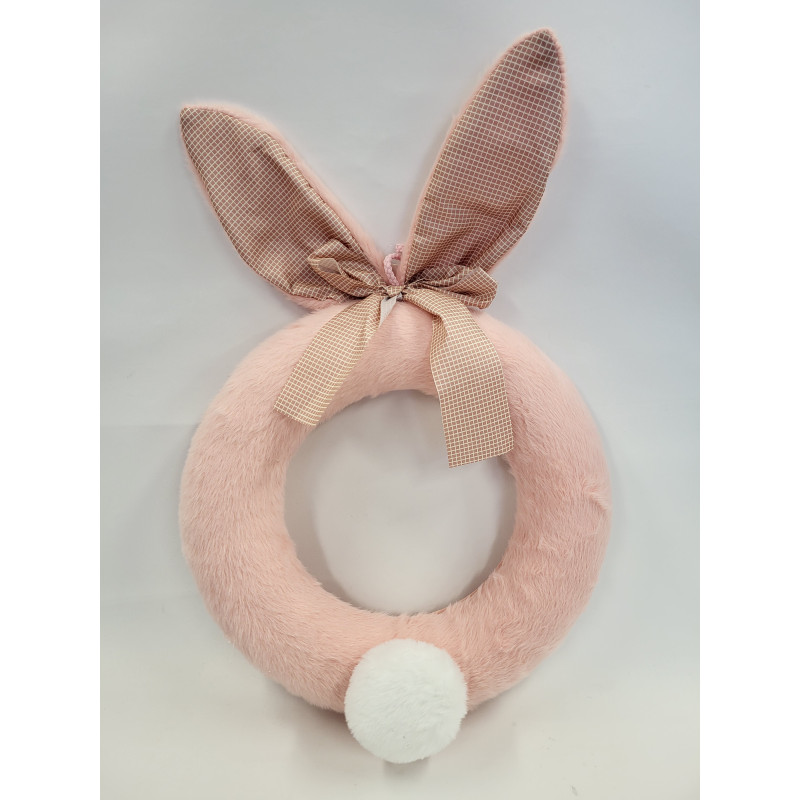 Wianek z Uszkami Zająca- Różowy