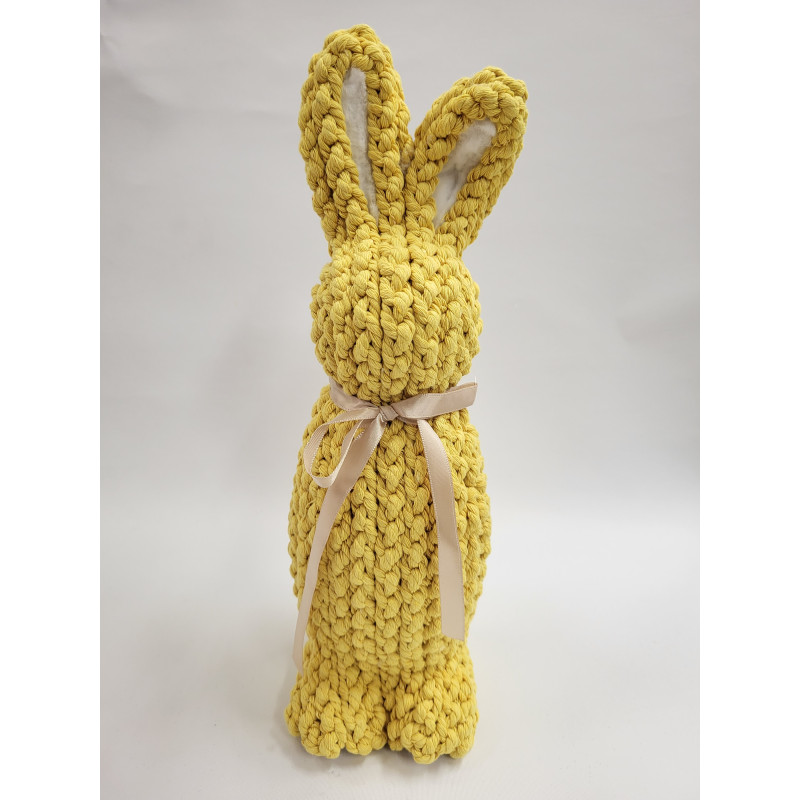 Zając we Wzorek z Szydełka- Żółty