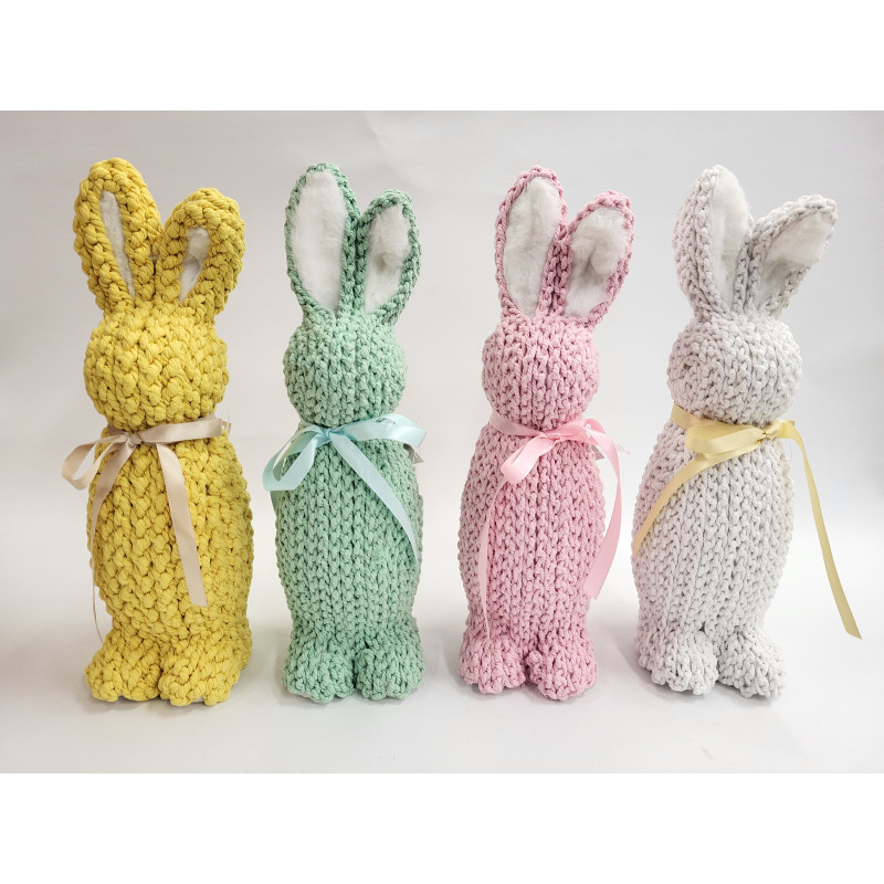 Zając we Wzorek z Szydełka- Zielony