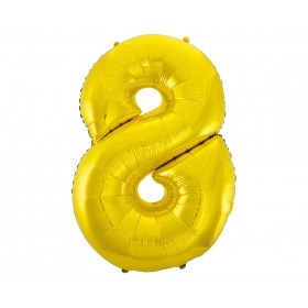 Balon Foliowy- Cyferka złota 8