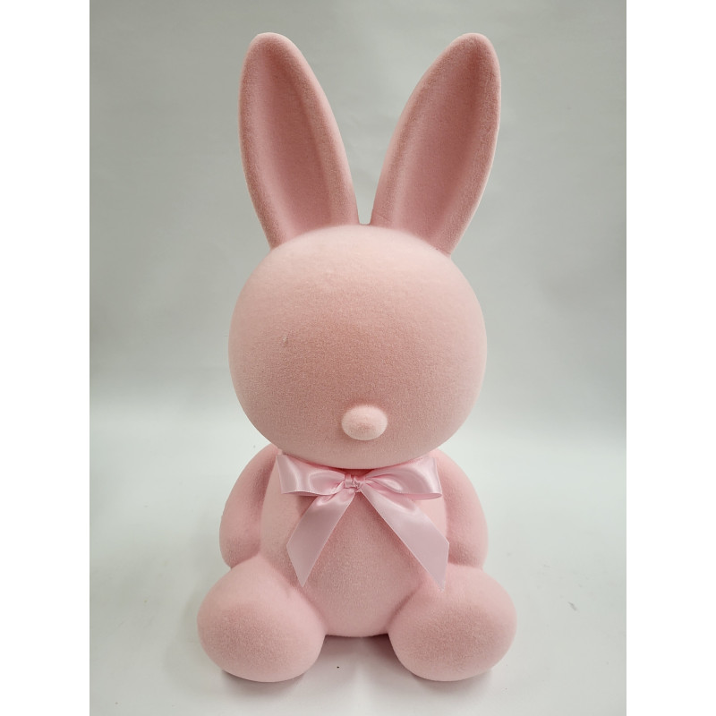 Zając Baby Flockowany- Różowy