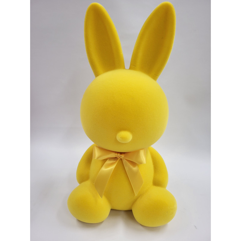 Zając Baby Flockowany- Żółty